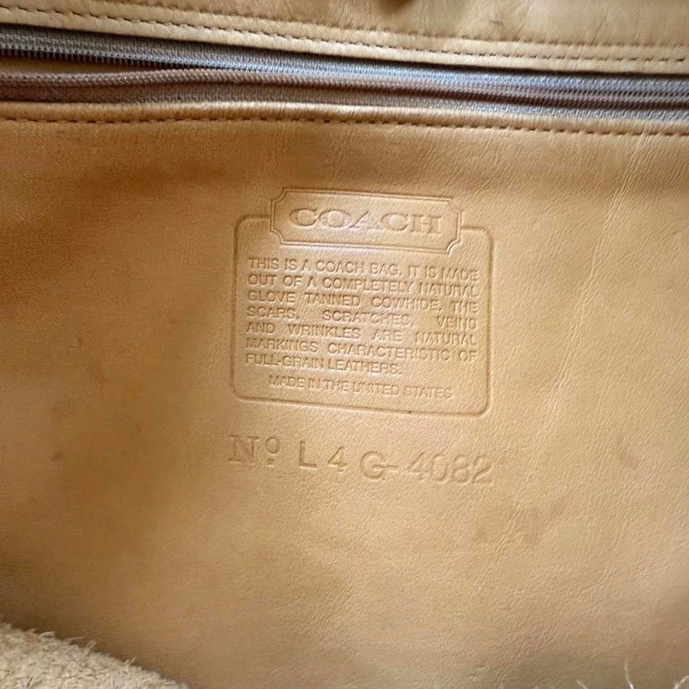 Vintage Coach XL Sonoma Large Tote Bag Honey Tan Leather 4082 USA 90s Bag